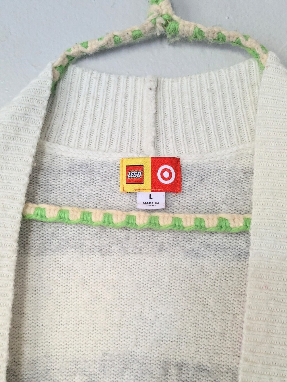 LEGO x Target Colorblock Striped Long Duster Cardigan Sweater Size L - Picture 3 of 4